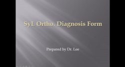 (강의 2) Sem #1 : SyL Ortho Diagnosis Form (Part 1)